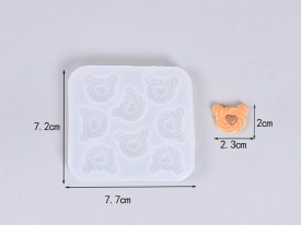 Molde silicona waxmelt 8 ositos galletitas